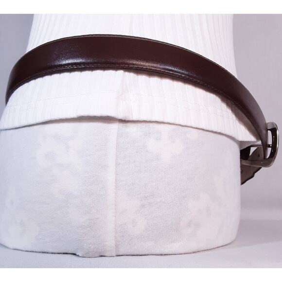 Kenneth Cole Mens Belt 38 Waist Darkest Brown Genuine Leather - Picture 4 of 14